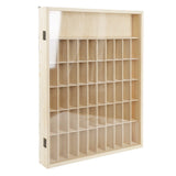 51Grids Wood Display Case Figurine Storage Cabinet Wall Mounted Collection Shelf Model