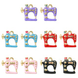 10pcs Enamel Charms Sewing Machine Charms for DIY Jewelry Making Charms