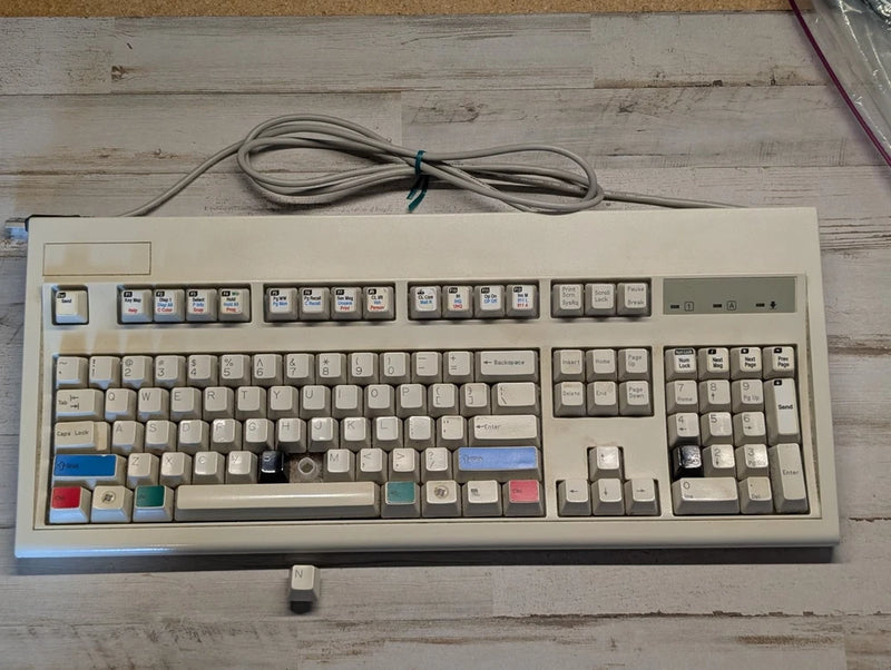 Key Tronic E03600U1 Keyboard USB Beige Specialty Keycaps Dispatch *DETACHED KEY* Model