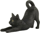 Black Cat Figurine Resin Sculpture for Shelf Desk Decor Cat Lover Gift 3.75 Model