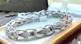 Vintage REPAIRED Starter GB SILVER CHARM  BRACELET  7¡± Wearable MESH RIBBON Charms