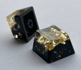 Black & Gold Key Cap Artisan KeyCap Gold Glossy OEM Profile Cherry MX Hand Made Model