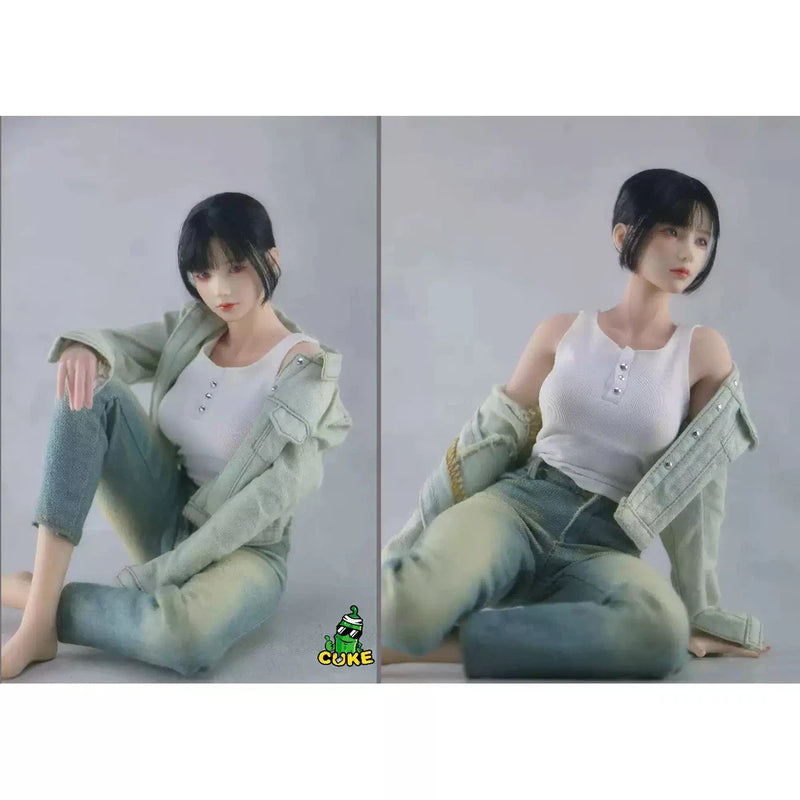 1/6 Female Vest Jeans Model For 12" PH TBL Hot JIAOU VCD Action Figure Body Model