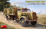MiniArt 35199 German 3t 4x4 Cargo Truck 3.6-6700A Early Prod 1/35 Model