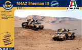 Italeri 1/72 7511 WWII US M4A2 Sherman III (2 Fast Assembly Models) Model