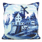CdA stamped cross stitch kit cushion "DelfWare II" 5201, 40x40cm, DIY Model