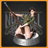1/24 Scale WwII Female Soldier Resin Figure Unpainted Unassembled Model Kits Model