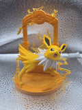 Pok¨¦mon Jolteon Plastic Figurine Figure w/ Display Stand Base funism exclusive Model