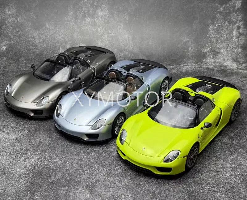 Autoart 1:18 Porsche 918 Spyder 2013 Alloy Diecast Model Car Green/White/Black Model