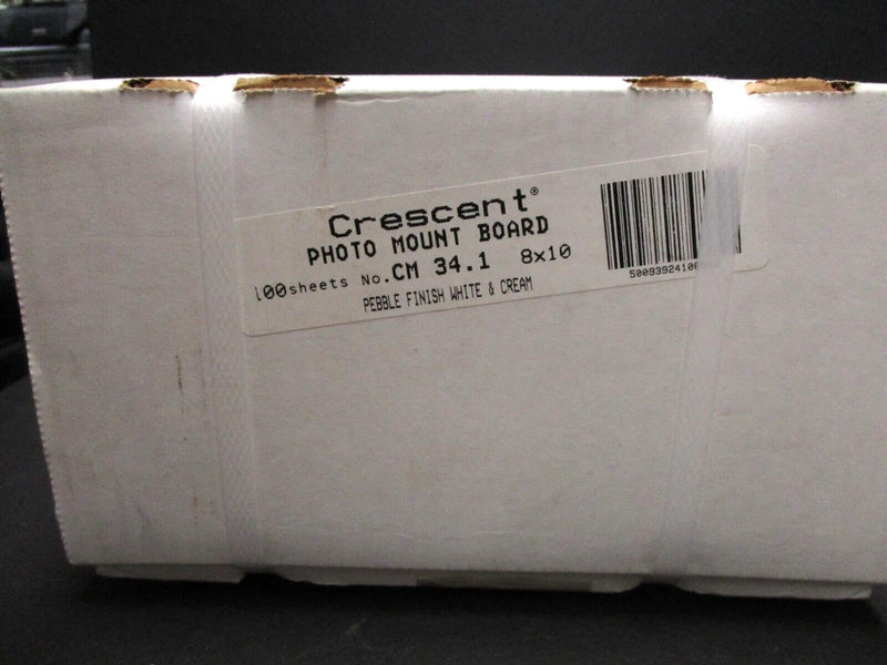 Crescent photo mounting board 8X10 pebble finish white & cream new 100 vintage. Model