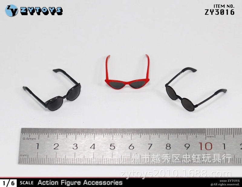 3Pcs 1/6 Scale Sunglasses Model for 12'' Female Figure Soldiers OBJ BJD Body Model