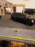 2015 CHEVROLET SUBURBAN SUV BLACK LEATHER BASE 1/64 DIECAST CAR BY GOC MODEL Model