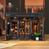 DIY Miniature House Kit, Book Nook Tailor Shop, 3D Wooden Puzzle Dollhouse Model