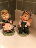How Adorable Are These Vintage Boy And Girl Farmer Figurines Model