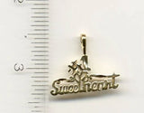 14KT GOLD PLATEDNUMBER 1 SWEETHEART CHARM PENDANT 3D- 2349 Charms