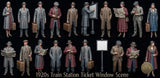1/35 Scale 50mm Resin Figure 1920s Train Station-Main Unpainted Model Kit Toys Model