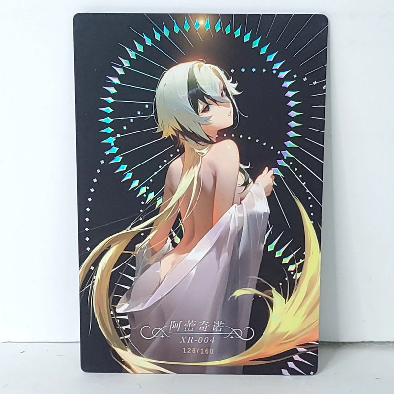 Arlecchino Black Silver 128/160 Waifu Card Anime Girl Wall Art Oversize Board A5 Model