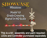 HO Scale Model 10 Grade Crossing Signal THIS IS A KIT!!! (one signal) (2392) Model