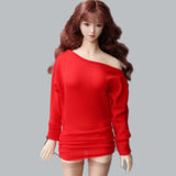 1/6 Soldier Women tight one shoulder skirt  Clothes for 12