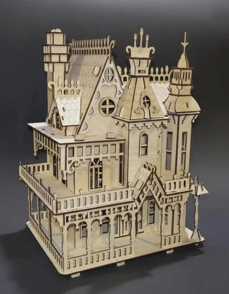 Gothic Fantasy Dollshouse victorian wood fairytale puzzle 3D Model