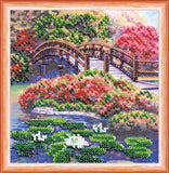 Mini Bead embroidery kit Flowers in the pond DIY Embroidery Kit beadwork pattern Model