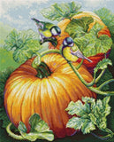 DIY Needlepoint Kit Birds on a pumpkin Cross-Stitch Craft Set for Home Model