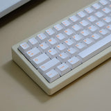Orange On White Doubleshot ABS Cherry Profile Keycap Set Model