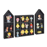 Neuxi 3-Pc Wodden Shadow Box Display Shelf for Mini Figures & Collectibles Black Model