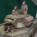 1/35 Scale Diecast Resin Figure Model Kit WWII Australian Tank Crew 3 Figures Model