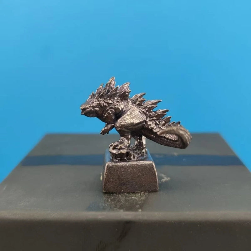 Bronze Godzilla Figurine Mechanical Keyboard Keycap Miniature Kaiju Statue Colle Model
