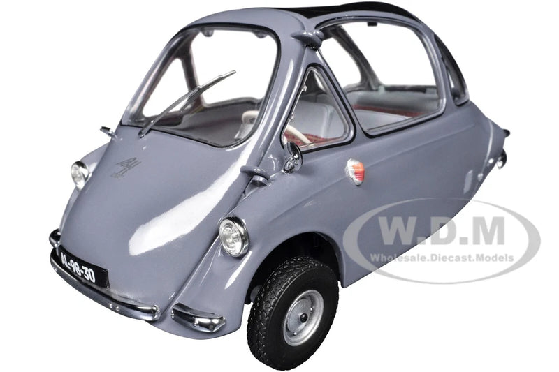HEINKEL KABINE "BUBBLE CAR" TROY GRAY 1/18 DIECAST MODEL CAR BY OXFORD 18HE005 Model