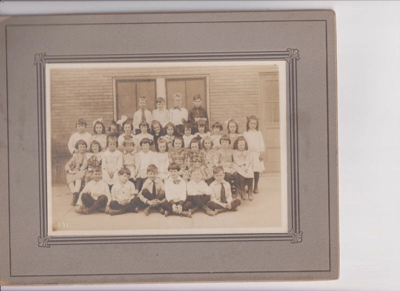 Vintage Elementary School Class Photo est.1940s 5 x 7 Mounted on 8 x 10 Board Model