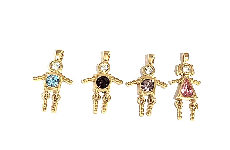 Baby Boy Girl June Birthstone Charm Pendant Lot 4 Child February June October Charms