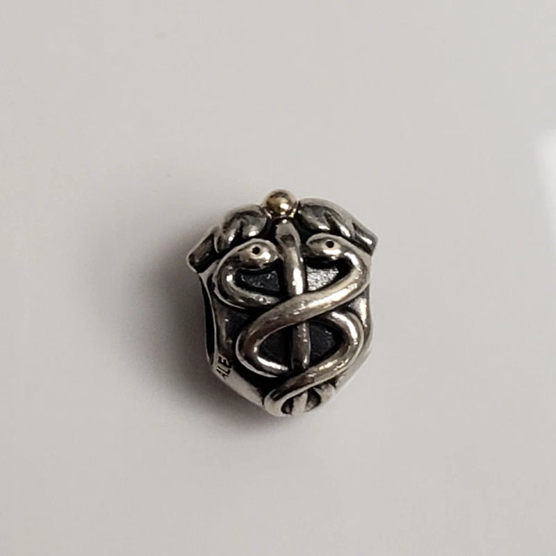Pandora Sterling Silver 14k  Nurse RN Life Saver Bead Charm 791042 STOCK Charms