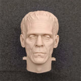1/6 Unpainted Devil Scientist Head Sculpt Model Fit 12in Figures Model
