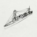 SSC244  1/1250 Model Kit Clemson-class Barker Destroyer  DD-213 1942 WaterLine Model