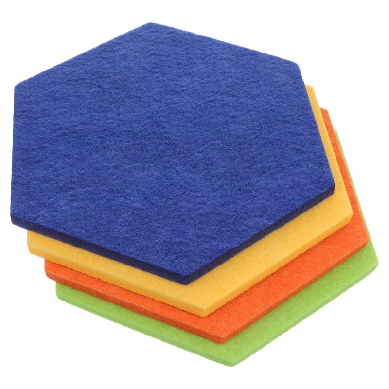 4Pcs Hexagon Felt Message Boards Reusable Photo Display Home Decoration Model