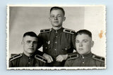 Military Photo 3 Men Uniform Shoulder Boards Collar Insignia Portrait Model