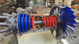 3D Printed Airplane Jet Engine Model with Moving Parts, STEM Educational Display Model
