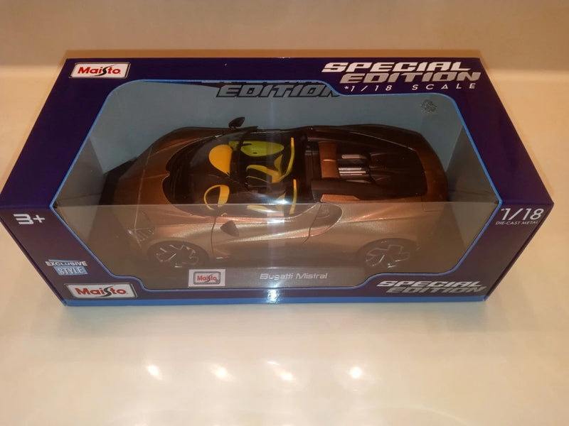 1/18 Bugatti Mistral Bronze Maisto Diecast Model Car | New Model