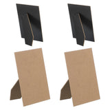 Easel Back Picture Frame Back Stand for 6" DIY Photo Board 4 Pcs & Black Model