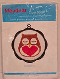 Maydear DK011 Owl 1 Cross Stitch Kit w/ Needle Fabric Floss & Stitching Guide Model