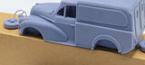 Morris Minor Van 1/24 model kit. Requires assembly and painting to finish Model