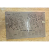 Vintage Arrow #697 Wood Dream Dollhouse Kit Sealed 1978 2 Story/4 Room Model