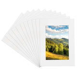 3.5x5 Mat for 3.5x5 Photo, 11 Pack Precut Picture Frame Mat Board, White Model