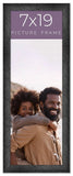 7x19 Frame Black Real Wood Picture Frame Width 1.5 inches | Interior Frame Depth Model