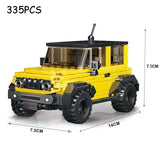 MOC Car Yellow SUV Jeep Wrangler  Building Block Model Kit Toy Gift 335 Pcs Model