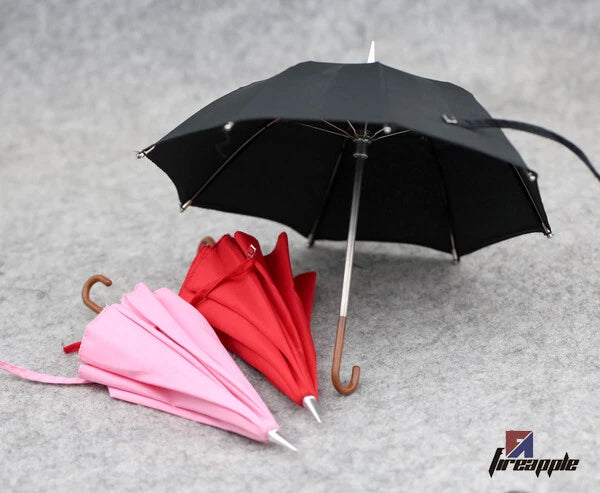 1/6 Scale Black Umbrella Model for 12" Toys Body Figure Doll Model