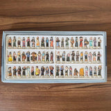 Minh Long Vietnam Feve Figurine Set of 60 Ethnic Groups Ceramic Display Box Model