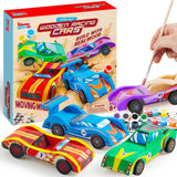 Klever Kits 4 DIY Wooden Race Cars-Build & Paint Your Own Wood Craft Kit, 4 R... Model